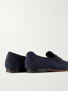 Tod's - Amalfi Suede Penny Loafers - Blue