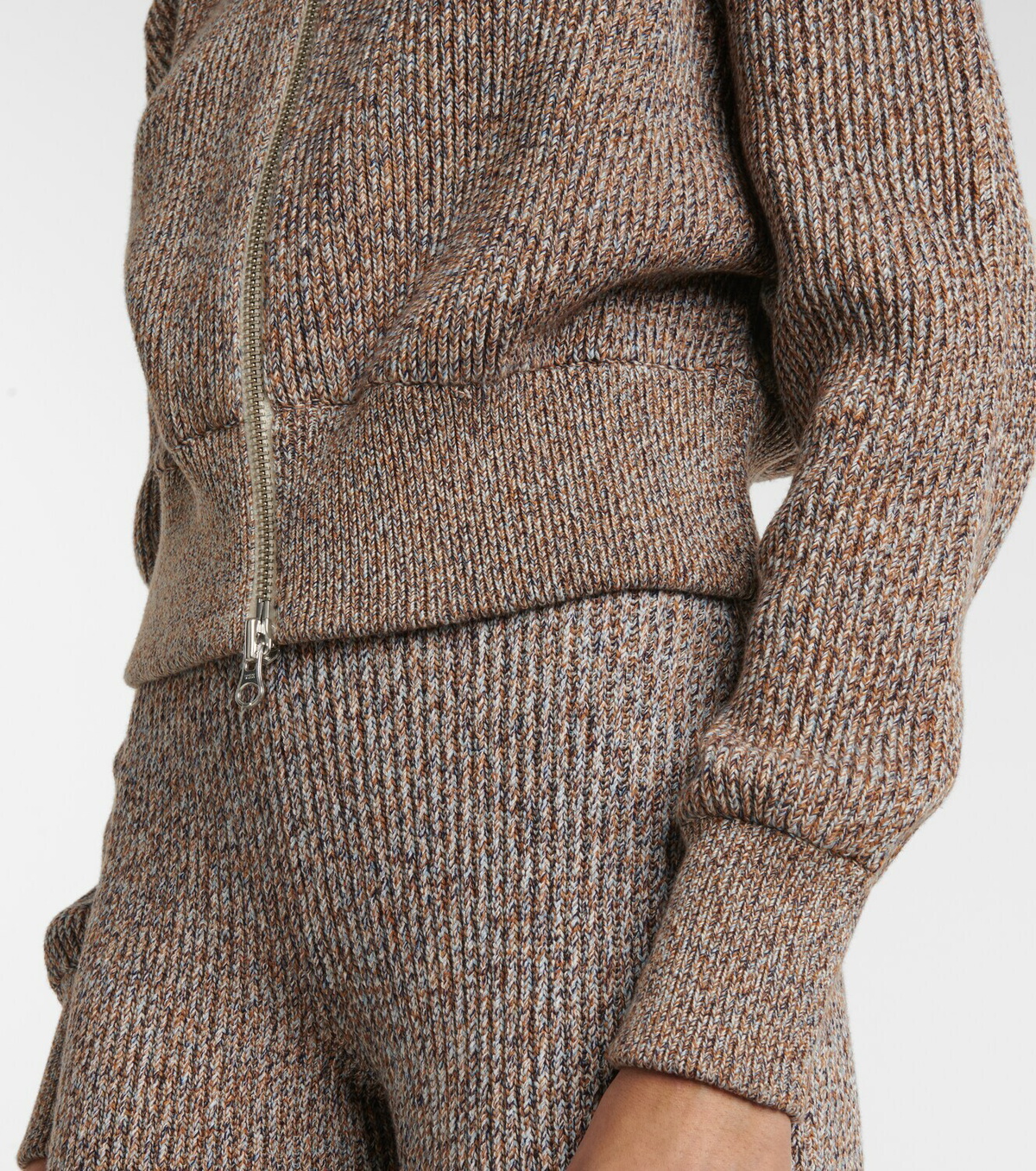 MM6 Maison Margiela - Ribbed-knit turtleneck cardigan MM6 Maison Margiela