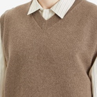 Róhe Men's Boiled Wool Knitted Vest in Taupe Melange