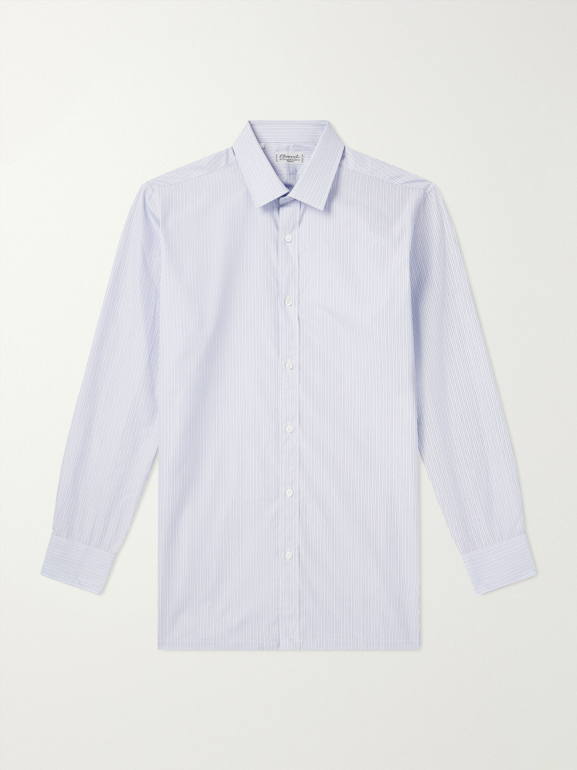 Charvet - Striped Cotton-Twill Shirt - Blue