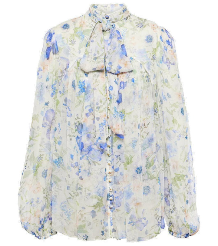 Photo: Zimmermann Natura floral tie-neck blouse