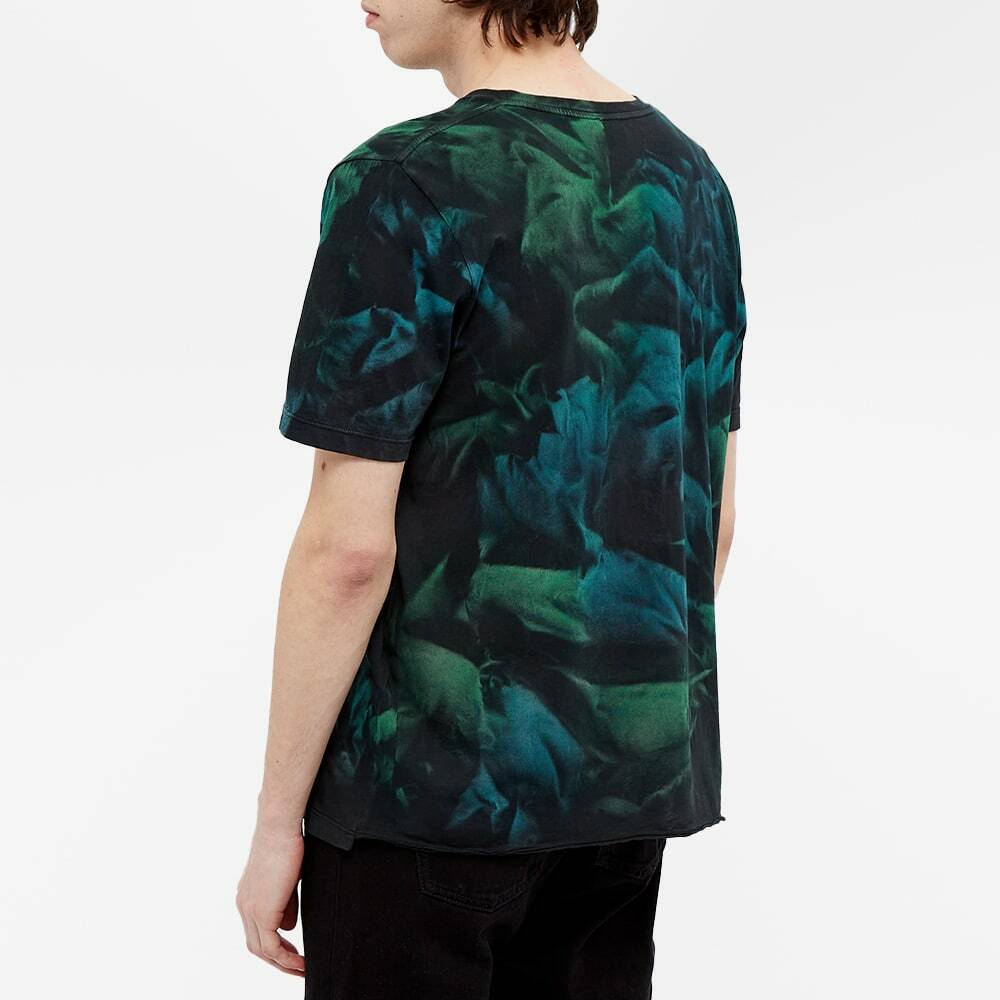 Saint Laurent Men's Archive Logo Tie Dye T-Shirt in Black/Green