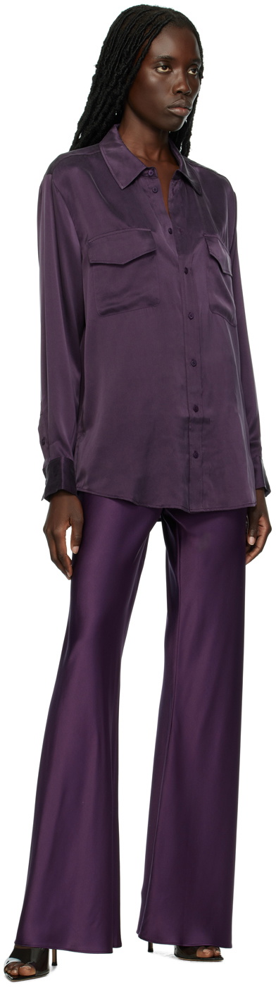 Silk Laundry Purple Boyfriend Shirt Silk Laundry