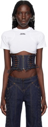 Jean Paul Gaultier Indigo 'The Lace-Up' Denim Corset