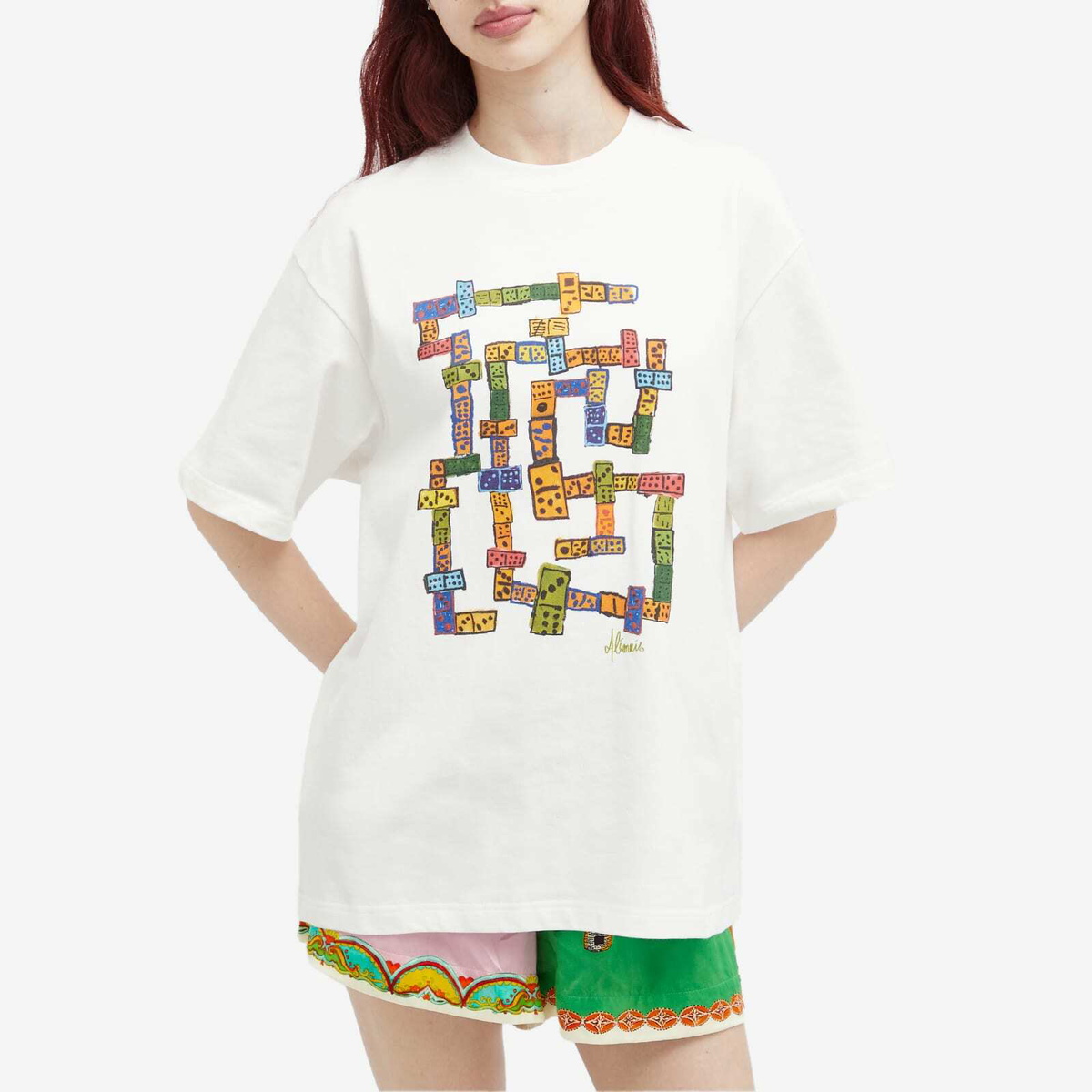 Alemais Women's Players Domino T-Shirt in Cream