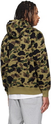 BAPE Green 1st Camo Jacquard One Point Pullover Hoodie