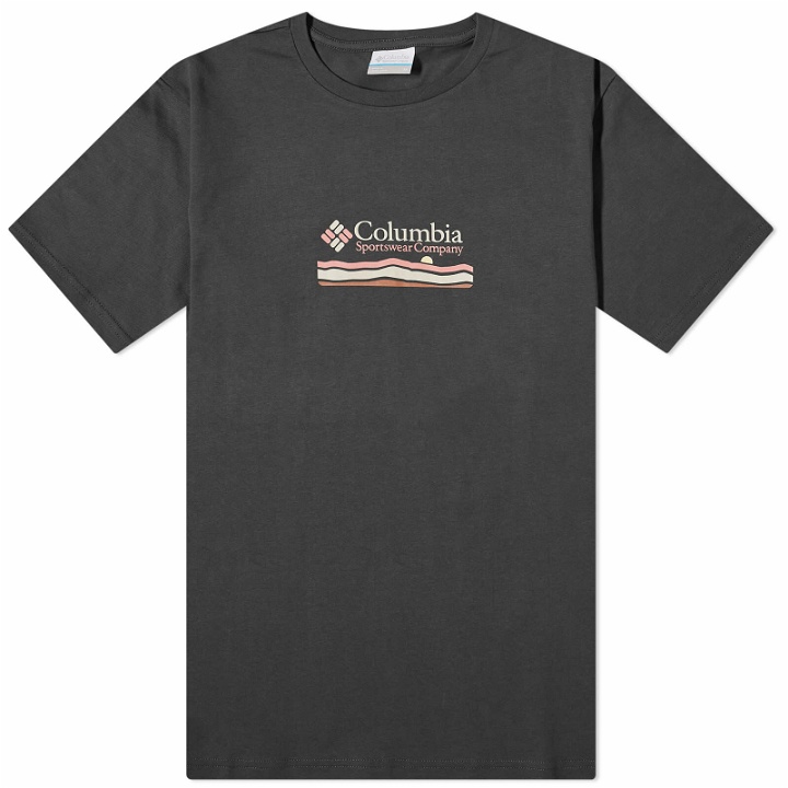 Photo: Columbia Men's Explorers Canyon™ Herritage Back Graphic T-Shirt in Shark