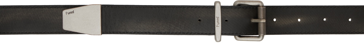 Juun.J Black Damage Leather Belt