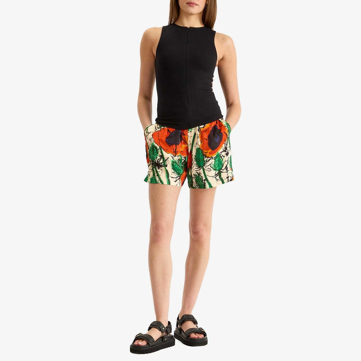 Wales Bonner Women's Ocean Shorts in Poppy Red