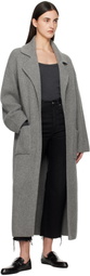 TOTEME Gray Rib-Knit Cardigan