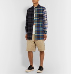 Loewe - Eye/LOEWE/Nature Button-Down Collar Patchwork Checked Cotton-Flannel Overshirt - Multi