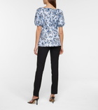 Erdem - Inez floral cotton poplin top