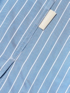 Zimmerli - Camp-Collar Striped Woven Pyjama Set - Blue