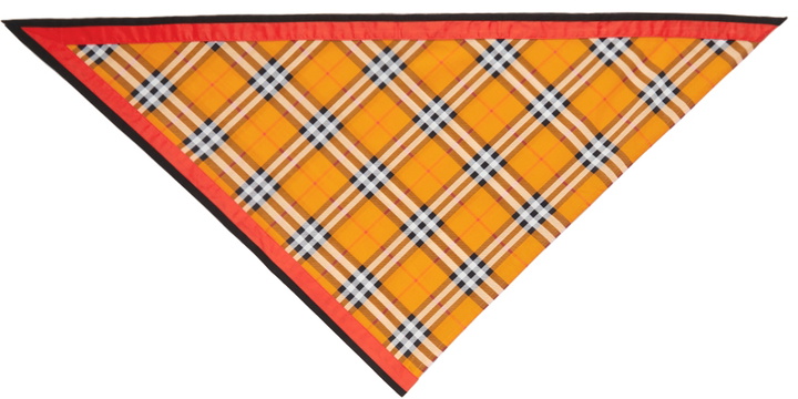 Photo: Burberry Blue & Orange Contrast Vintage Check Bandana