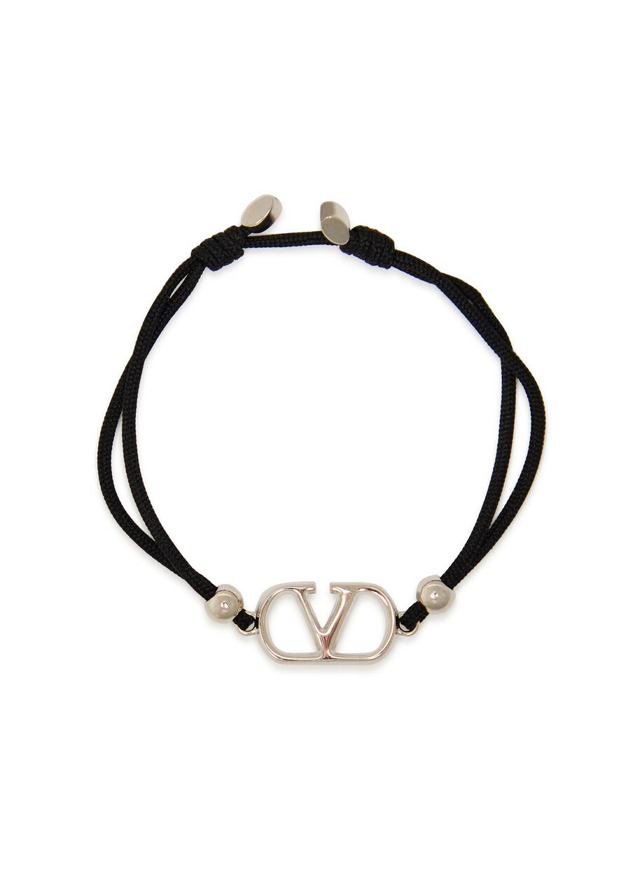 Valentino Garavani Vlogo Cord Bracelet - Black - One Size