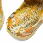 Hoka One One Ora Recovery Slide Swirl Sneakers in Celery Root/Golden Lichen
