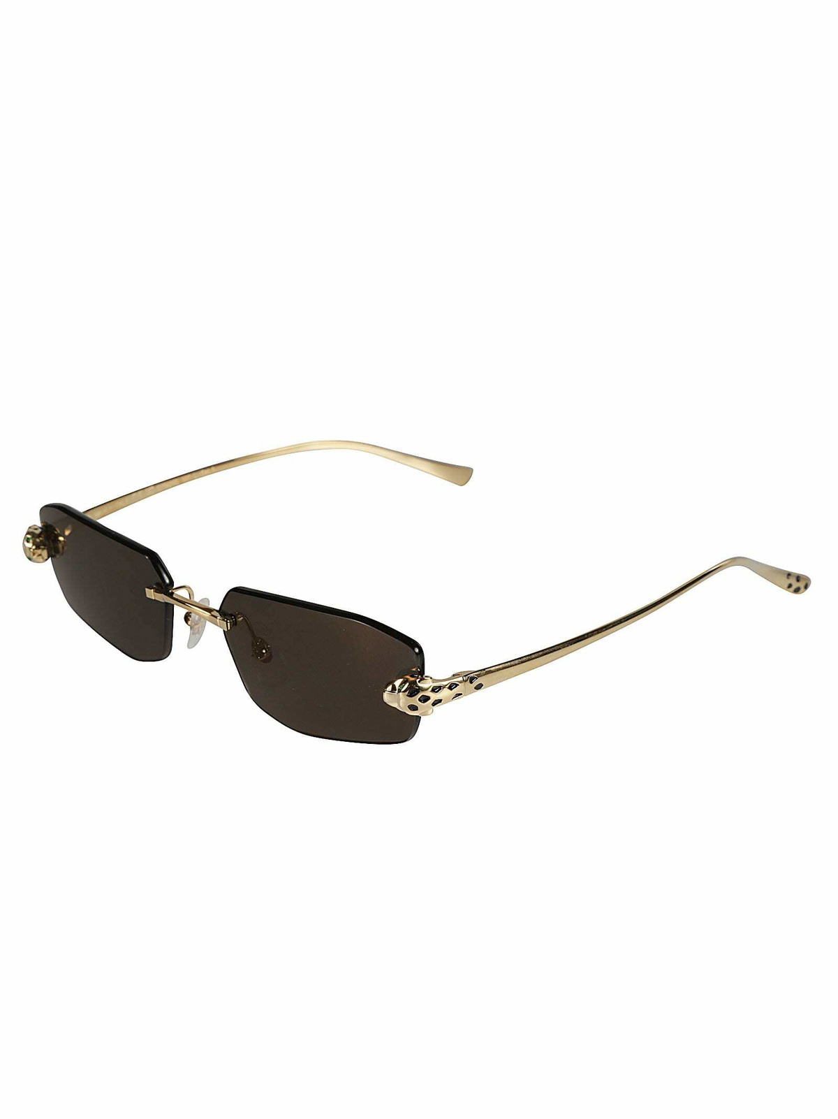 Cartier Eyewear Metal Temple Rimless Sunglasses