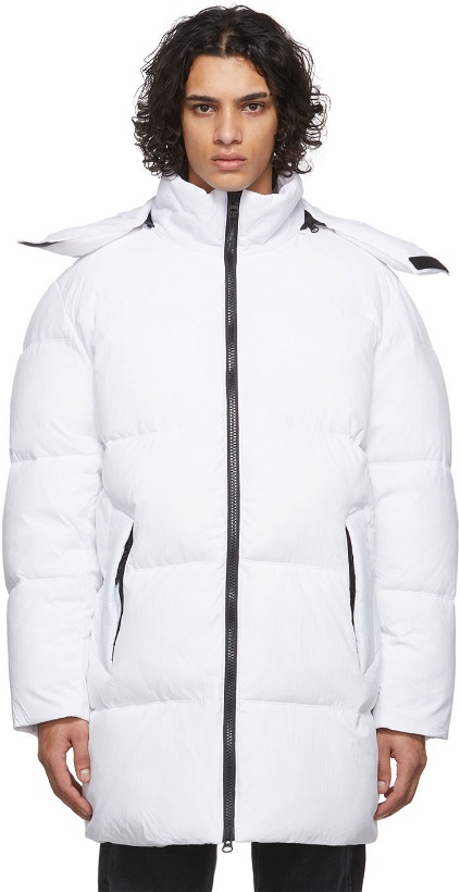 Photo: The Very Warm White Long Hooded Puffer Jacket