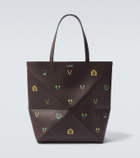 Loewe x Louis Wain Puzzle Fold Cats leather tote bag