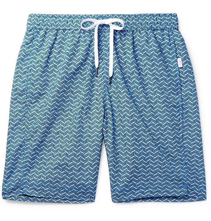 Photo: Onia - Long-Length Printed Shell Swim Shorts - Men - Blue