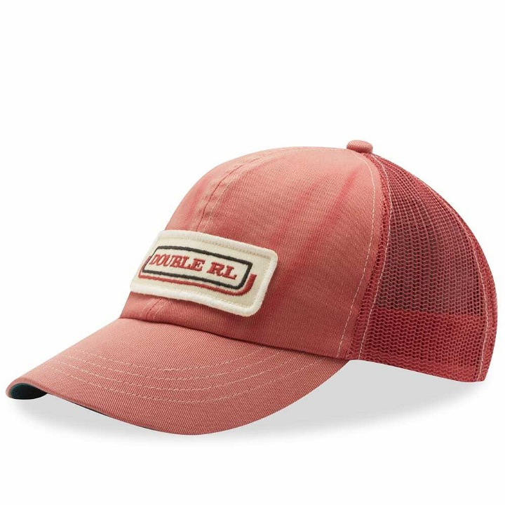 Photo: RRL Men's Mesh Logo Trucker Hat in Faded Red