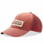 RRL Men's Mesh Logo Trucker Hat in Faded Red