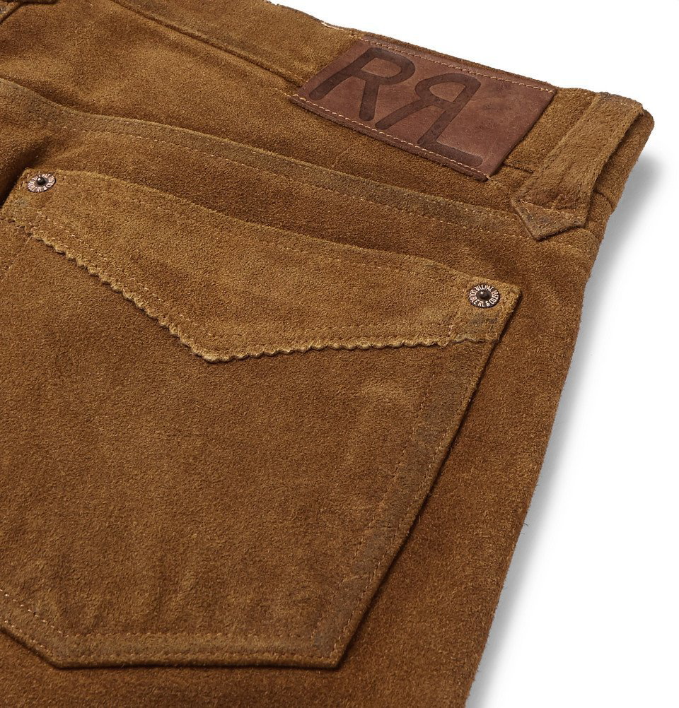 Mens Brown Suede Cowboy Native American Fringed Trousers Brown suede xl   Amazonde Fashion