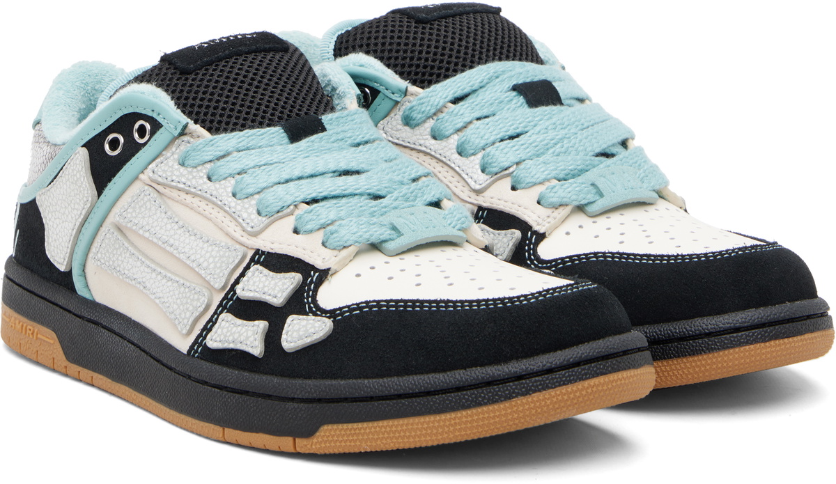 AMIRI Black & Blue XL Skel Top Low Sneakers