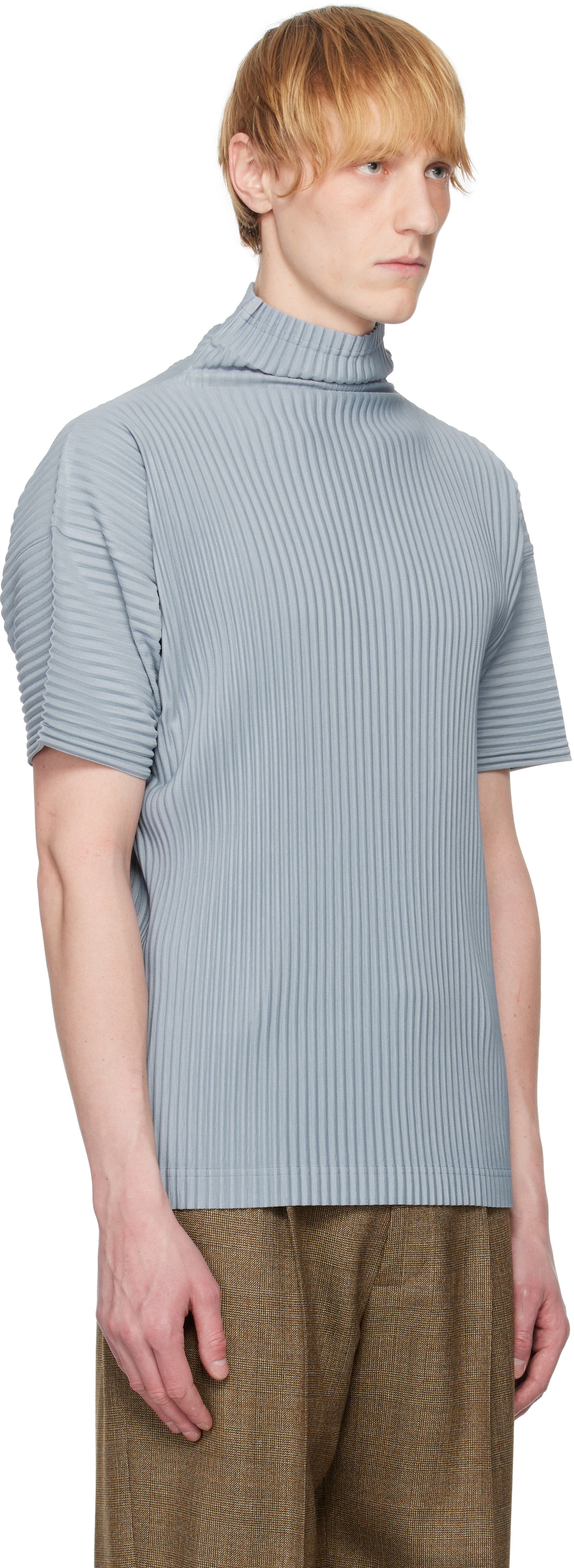 HOMME PLISSÉ ISSEY MIYAKE Blue Color Pleats T-shirt Homme Plisse