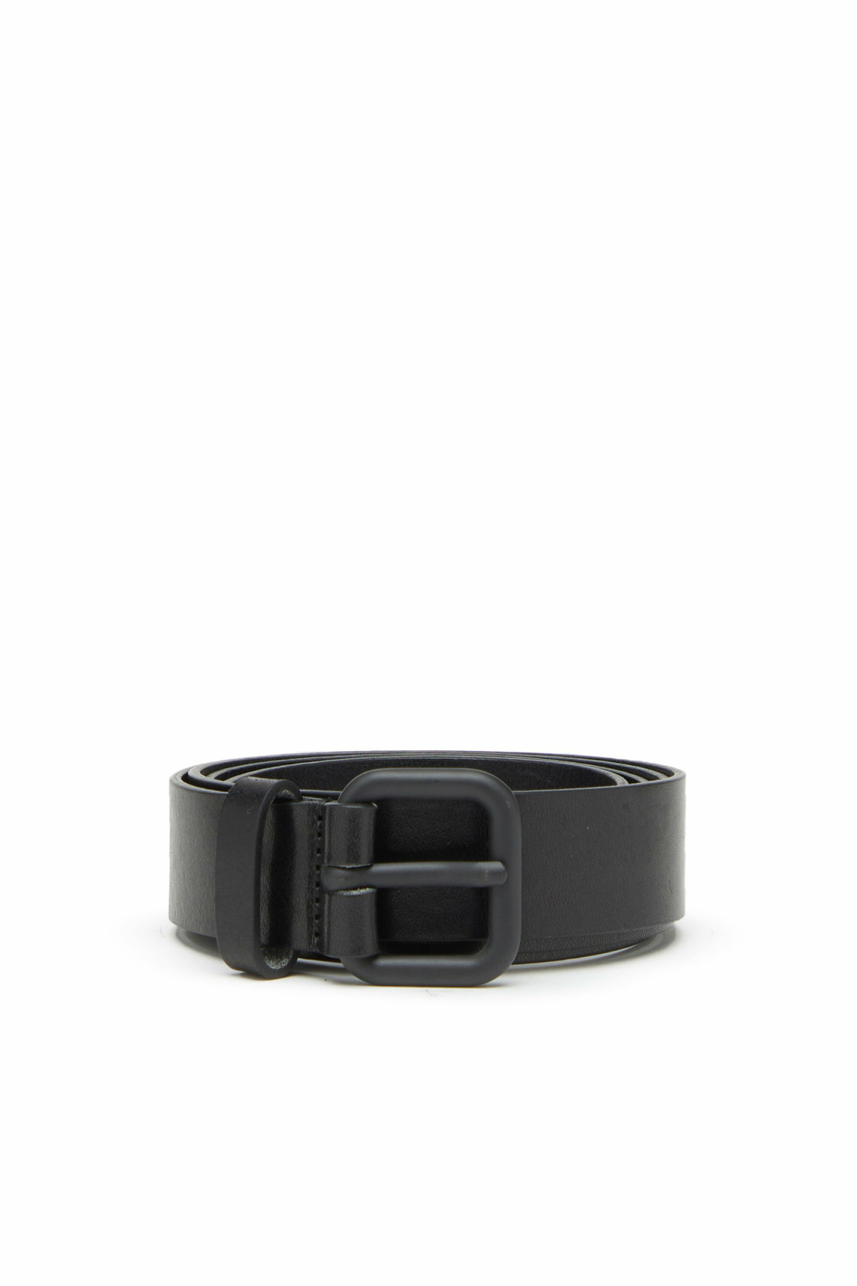 ベルト DIESEL BLACK LEATHER BELT WITH OVAL D BUCKLE Diesel Smooth leather belt oval-d buckle | The Fashion Square