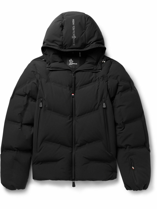Photo: Moncler Grenoble - Arcesaz Quilted Stretch-Nylon Hooded Down Ski Jacket - Black