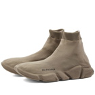 Balenciaga Men's Speed Full Knit Sneakers in Taupe