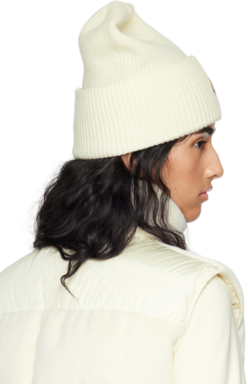 Moncler Off-White Wool Beanie Moncler