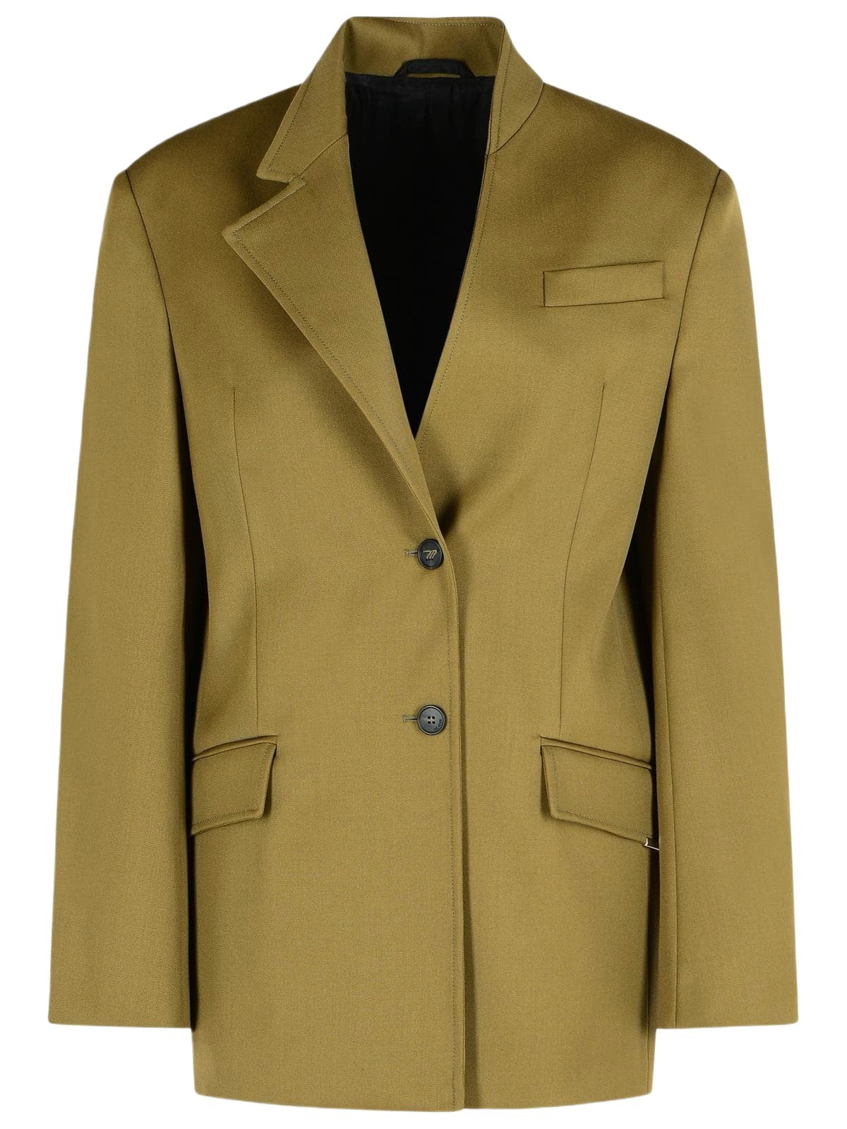 The Attico Yellow Fern Denim Coat The Attico