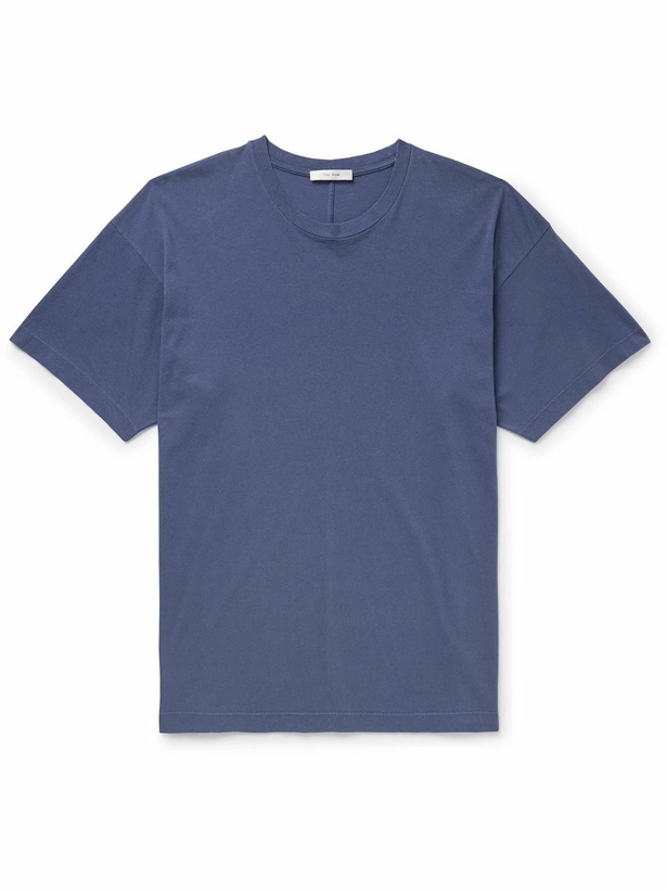 Photo: The Row - Lawson Organic Cotton-Jersey T-Shirt - Blue