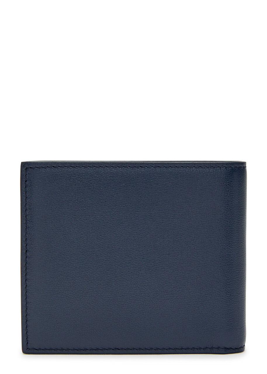 Dolce & Gabbana Logo Grained Leather Wallet - Navy - One Size