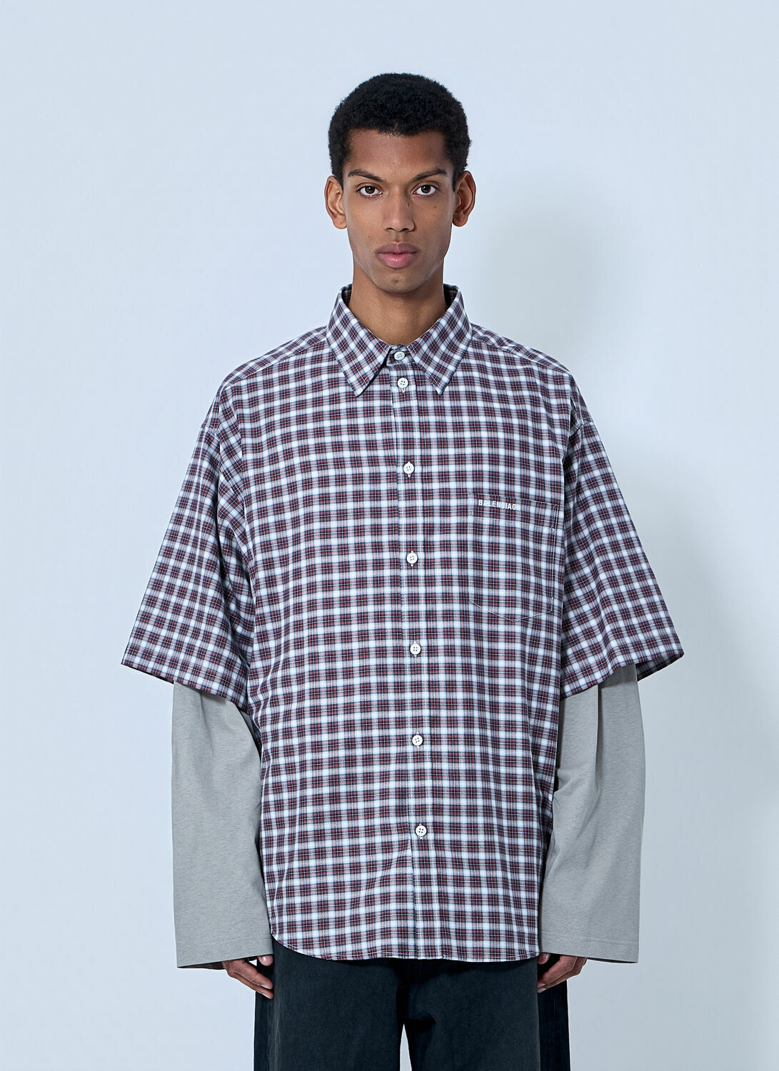 Balenciaga Layered Check Shirt