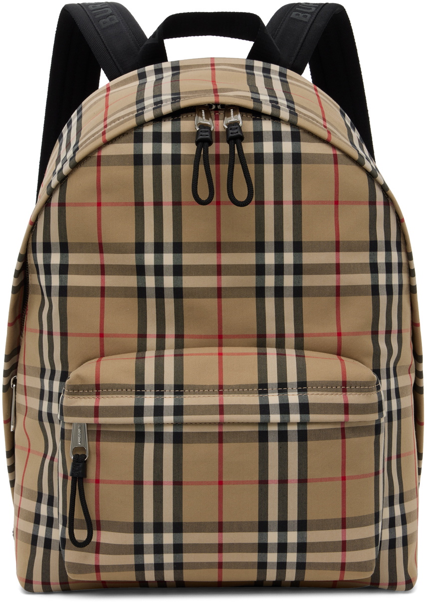 Burberry Beige Vintage Check Backpack Burberry