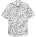 Albam - Printed Cotton-Poplin Shirt - Men - Blue