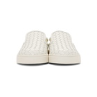 Bottega Veneta White Intrecciato Dodger Slip-On Sneakers