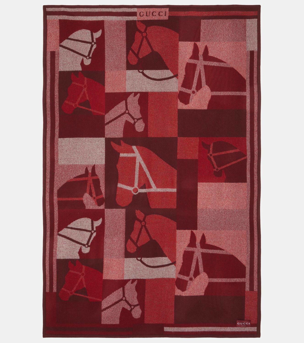 Gucci Jacquard wool and cashmere blanket