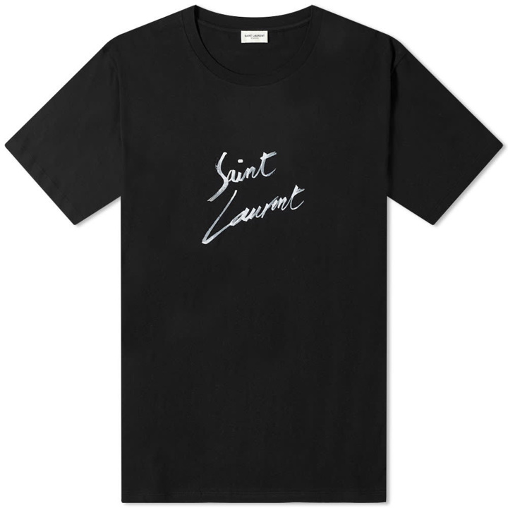Photo: Saint Laurent Script Logo Tee