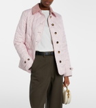 Burberry Corduroy-trimmed quilted jacket