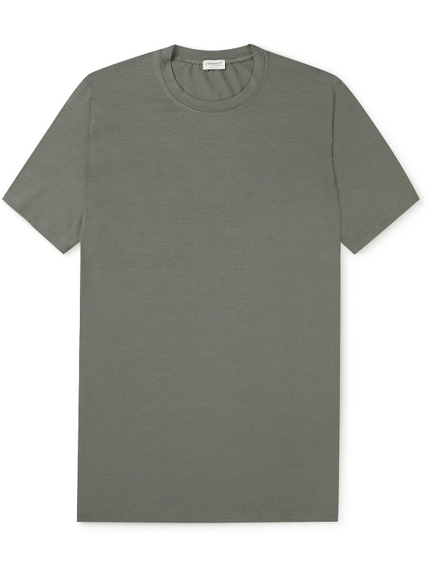 Photo: Zimmerli - Pureness Slim-Fit Stretch Micro Modal T-Shirt - Gray