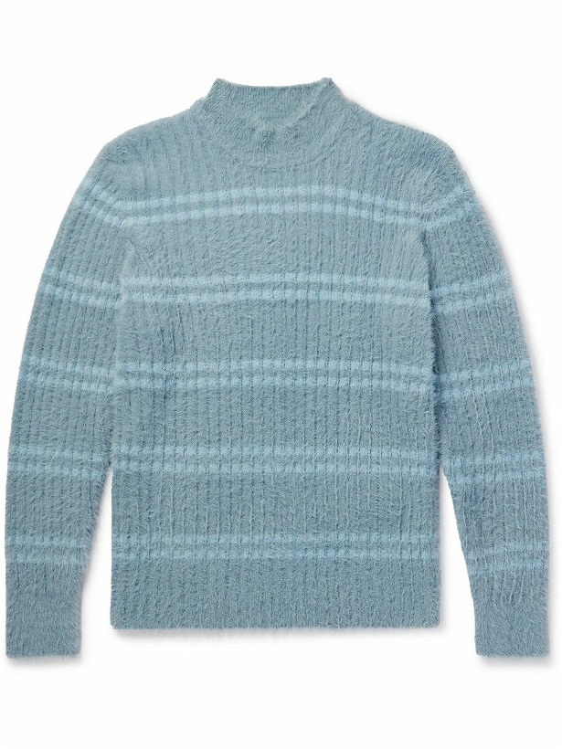 Photo: Jacquemus - Striped Ribbed-Knit Sweater - Blue