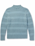 Jacquemus - Striped Ribbed-Knit Sweater - Blue