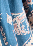 Alemais Acacia Printed Linen Shorts Blue