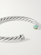 DAVID YURMAN - Cable Sterling Silver Turquoise Cuff - Silver