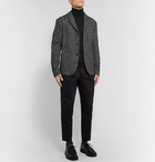 Mr P. - Grey Unstructured Herringbone Mélange Cotton and Wool-Blend Blazer - Gray