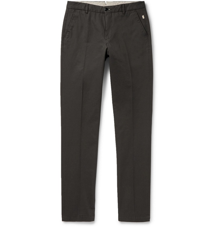 Photo: Bellerose - Slim-Fit Tapered Cotton-Twill Trousers - Gray